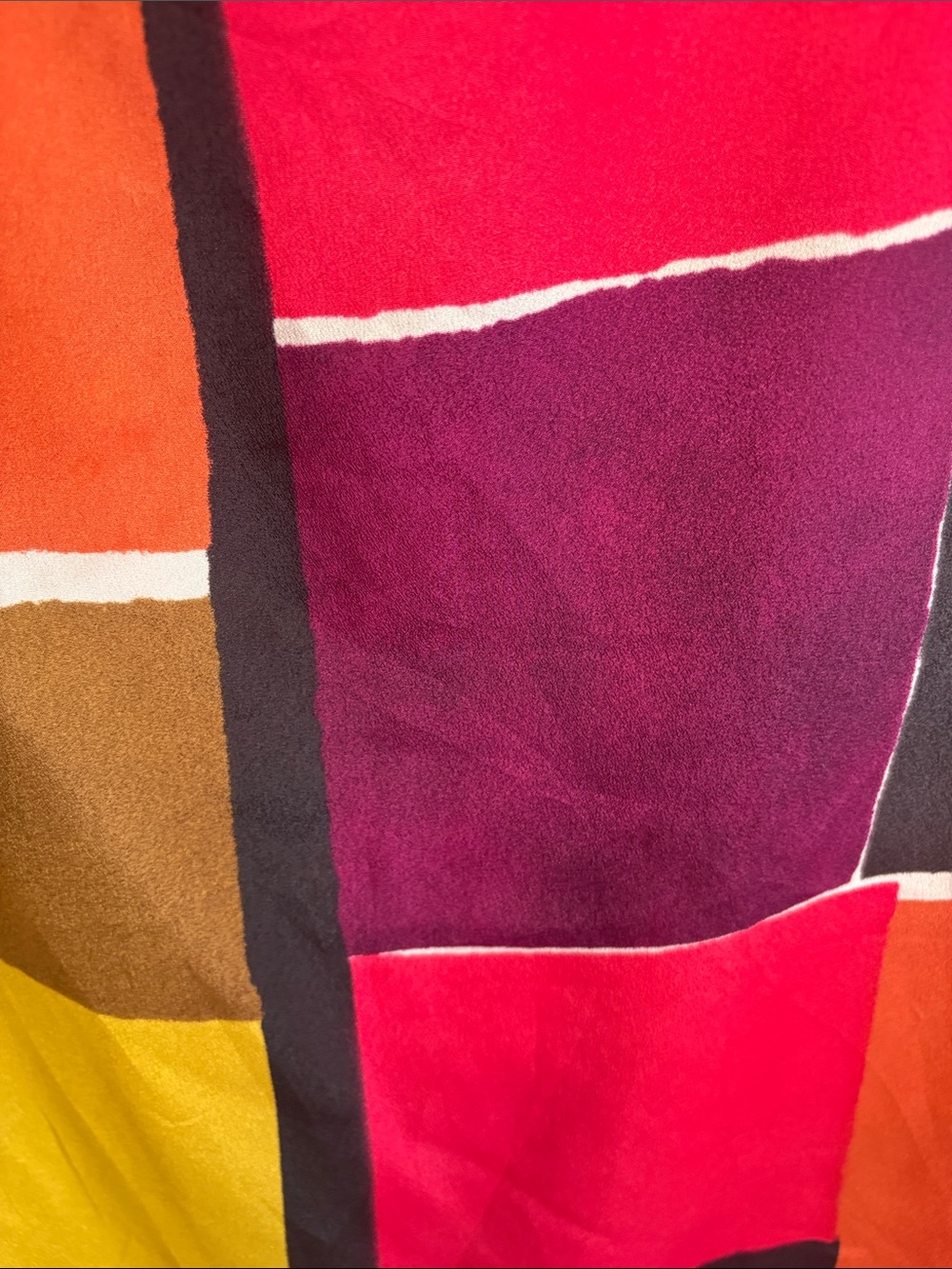 LOFT Multi-Color Colorblock Short-Sleeve Blouse - Picture 7 of 7